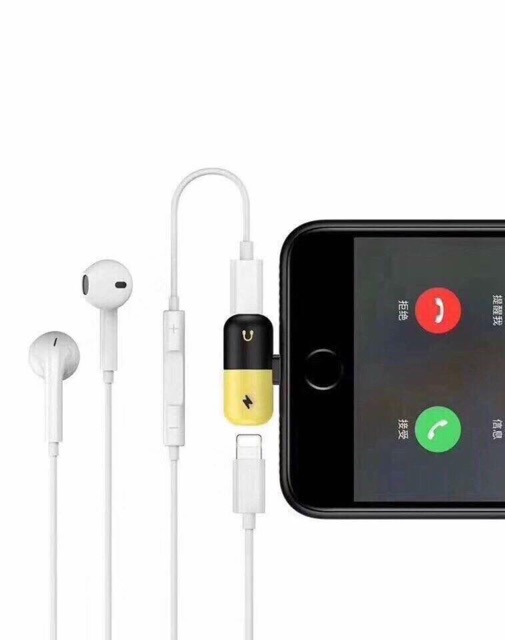 jack cổng 2 đầu vừa sạc vừa cắm tai nghe cho iphone