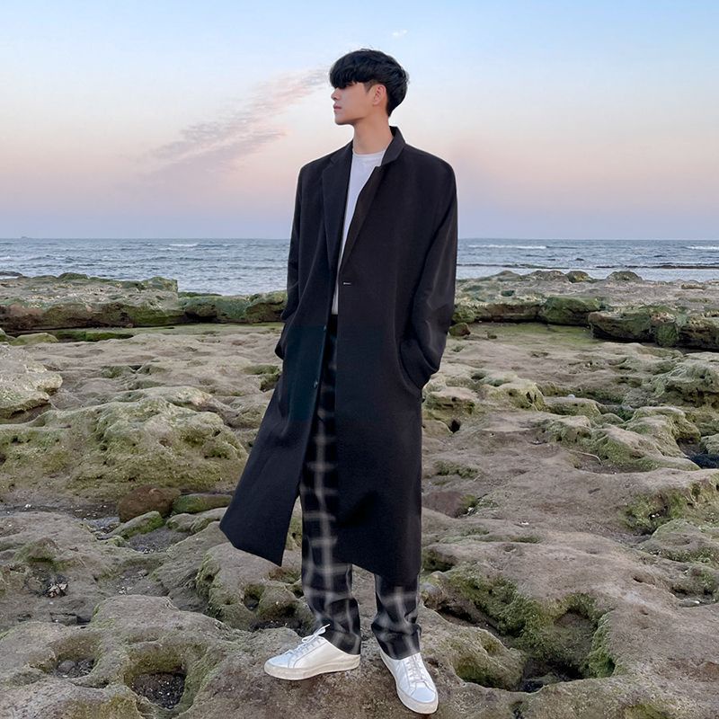 MRCYC Áo khoác Dạ Vest Dáng Dài Phối Khuy phong cách Hàn Quốc cho nam