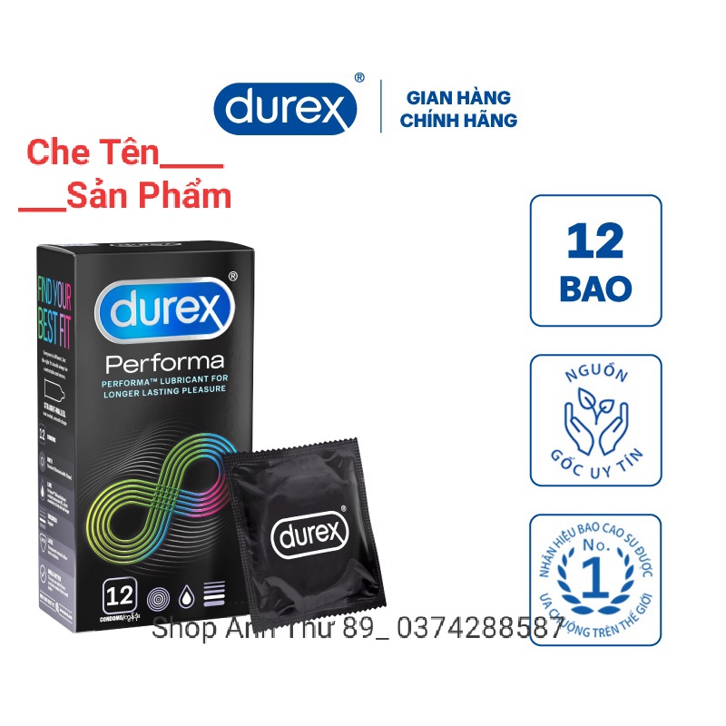 Bộ 4 hộp bao cao su Durex Performa 48 chiếc