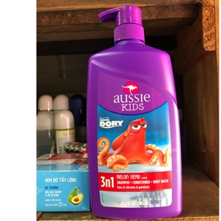 Sữa tắm gội xả 3 in 1 cho bé Aussie Kids 865ml của Mỹ