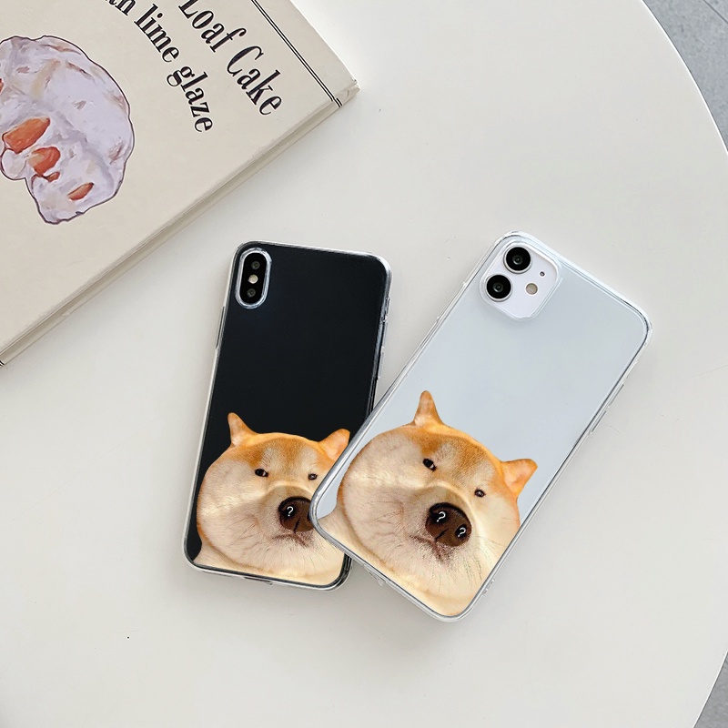 Ốp điện thoại mềm trong suốt hình chó Shiba cho Apple 13pro/12 iPhone11 7plus