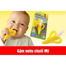 Ngặm Nướu và bàn chải đánh răng trái Chuối hàng Mỹ BPA Free An toàn cho bé.