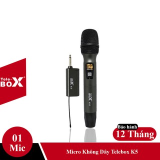 Micro Không Dây Telebox K5 + Kèm Đầu Thu Mini Kết Nối Xa Tới 35m