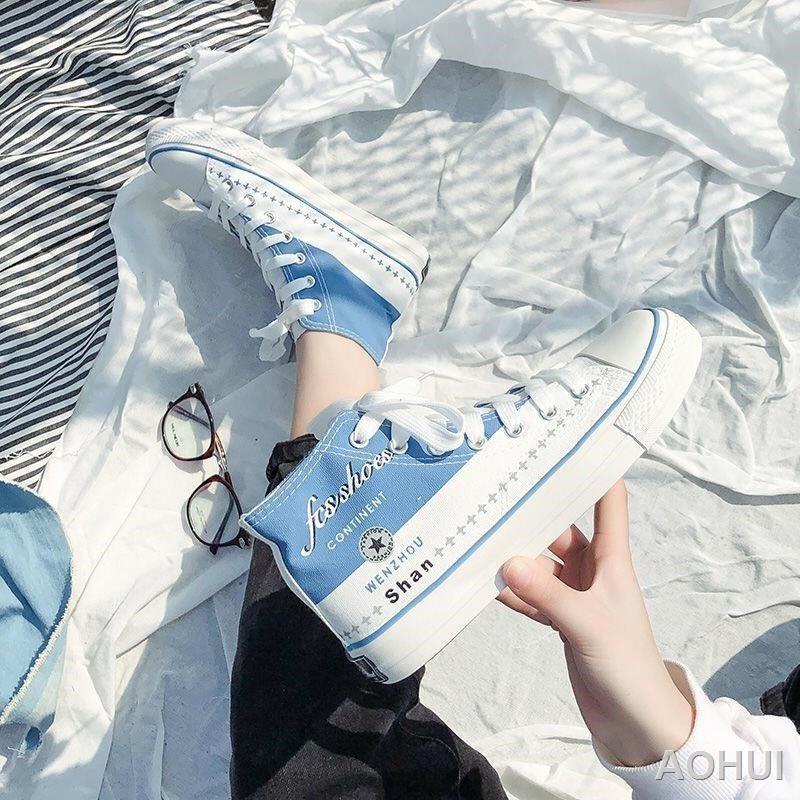 giày vải cao cổ nam nữ phong cách hàn quốc thời trang ulzzang
