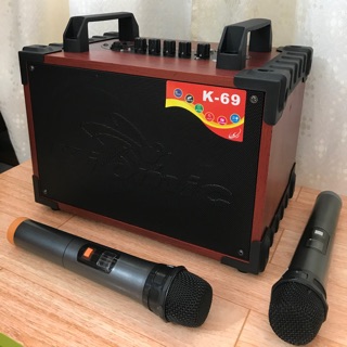 Loa kéo k69 cao cấp tặng 2 mic chính hãng