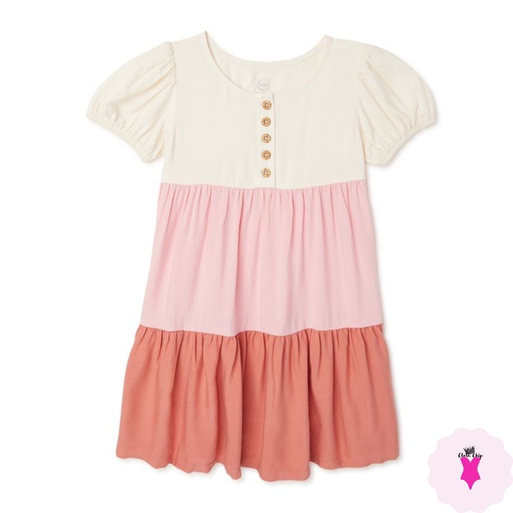 (Xuất xịn) Váy tơ nhân tạo rayon cho bé gái từ 12m-5 tuổi ClaraChip VBG02