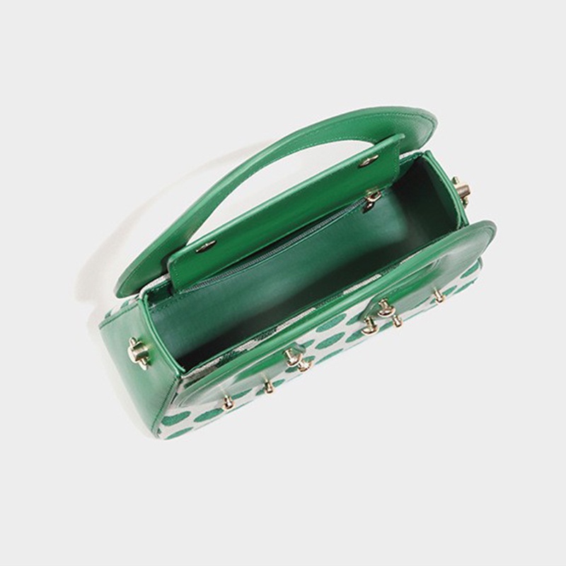 IELGY Túi Đeo Chéo Màu Sắc Tương Phản Phối Dây Xích Thời Trang Cho Nữ