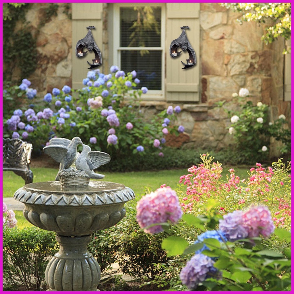 Giá Đỡ Đèn Cầy Bằng Resin Màu Đen Phong Cách Gothic Độc Đáo Trang Trí Nhà Cửa