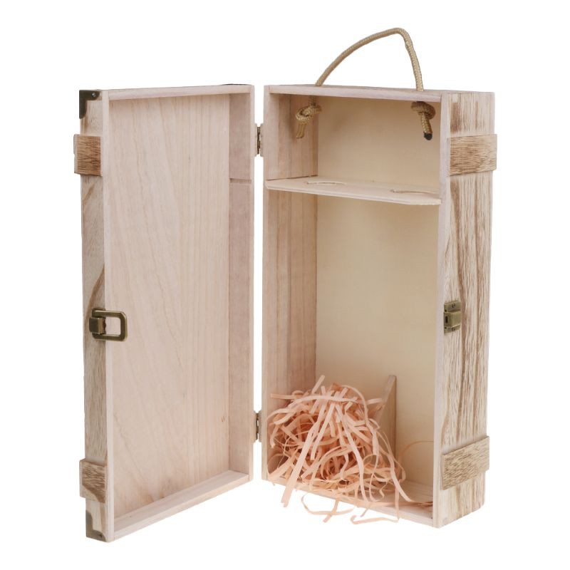 Hộp gỗ đựng rượu vang phong cách cổ điển