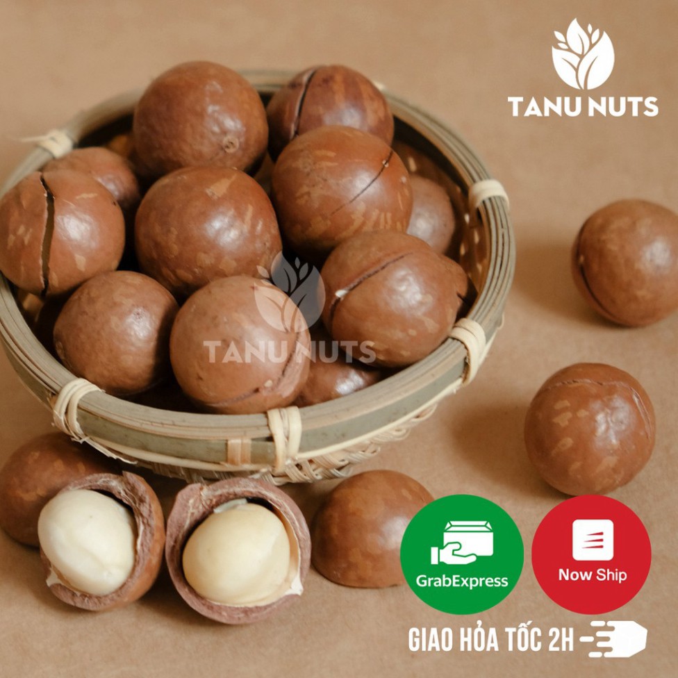 Hạt macca 500gr sấy nứt vỏ TANU NUTS - Hạt mác ca Tây Nguyên HTTH0908