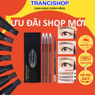 Chì xé kẻ mày Haozhuang cứng phẩy sợi Eyebrow Pencil sắc nét dùng cho Makeup trang điểm