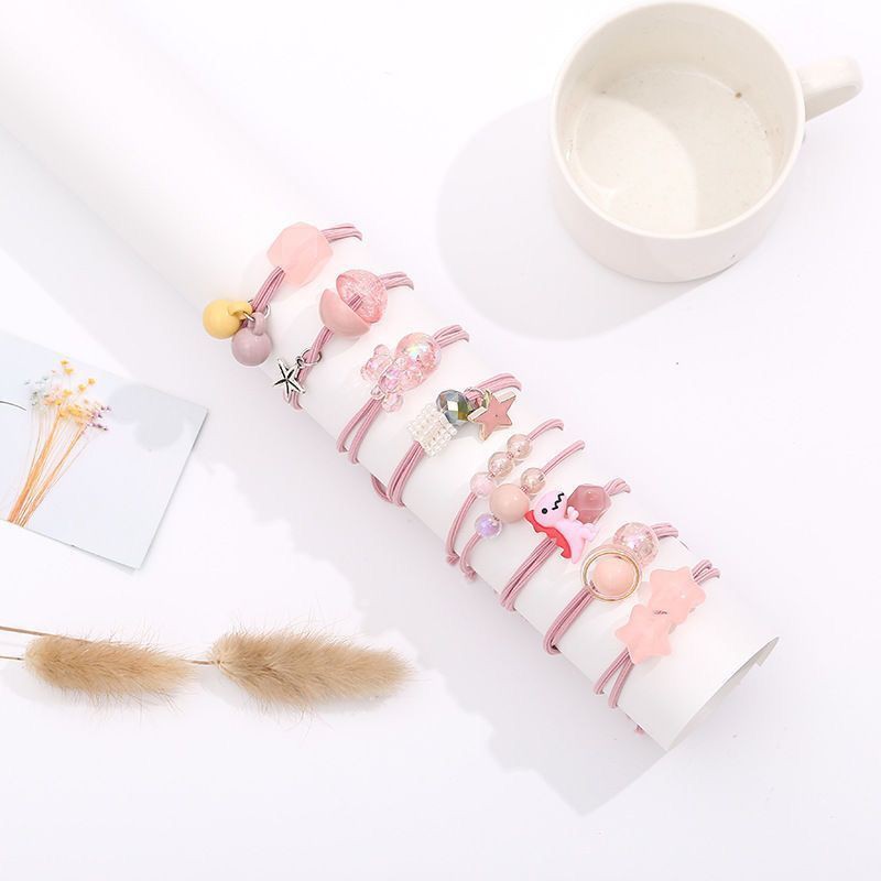 [có sẵn- freeship 50k] Set 8 cột tóc nữ co giãn xinh xẻo màu pastel - phụ kiện tóc nữ phong cách Hàn Quốc - Selenshop