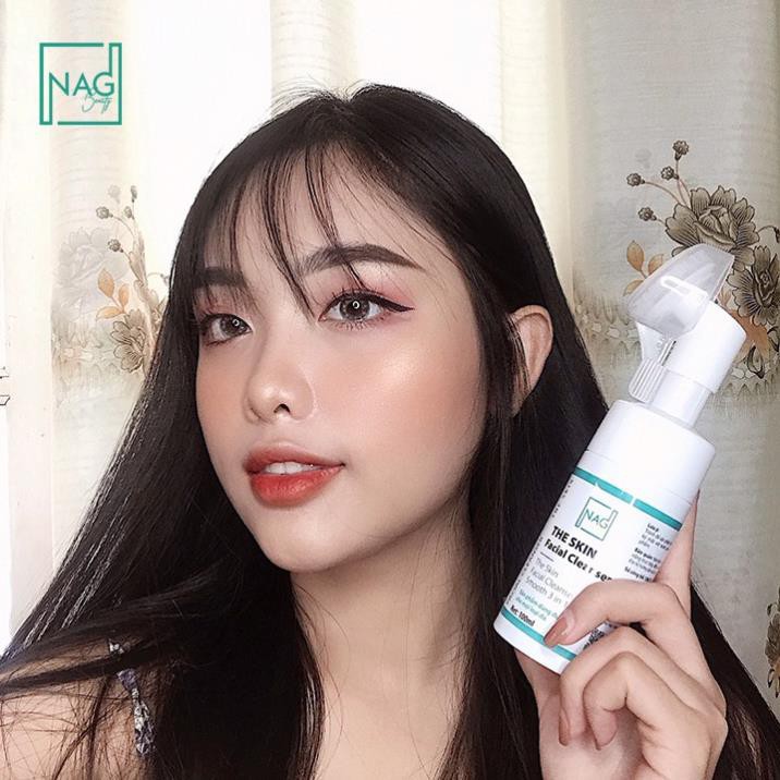 Sữa rửa mặt đầu cọ The Skin Cleanser 100ml cho da dầu mụn nhạy cảm dành cho nam nữ - NAG