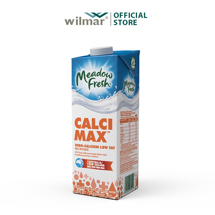 Mua 2 hộp tặng 1 hộp Sữa tươi tiệt trùng Giàu Canxi Ít béo nhập khẩu Úc Meadow Fresh 1L