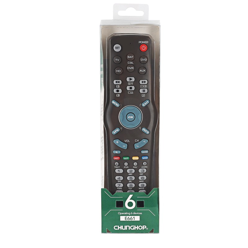 Điều Khiển Từ Xa Thông Minh Đa Năng E661 Cho Tv / Sat / Dvd / Dvr / Hd / Aux