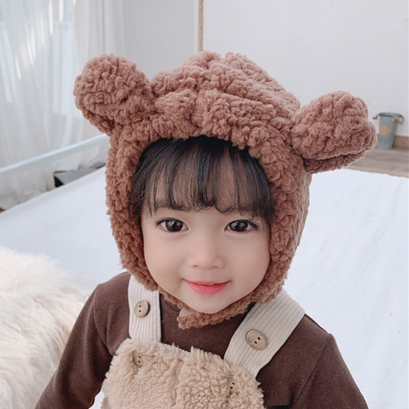 Mũ giữ ấm thiết kế có tai phong cách Hàn Quốc đáng yêu cho bé