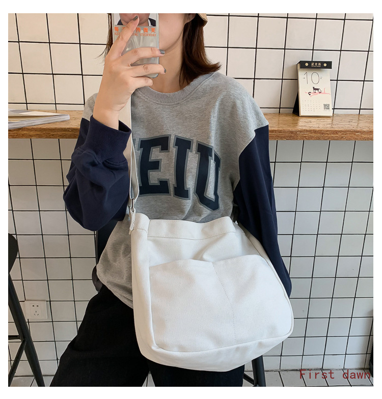 Túi Đeo Vai Vải Kiểu Harajuku Nhật Bản Cá Tính A-011