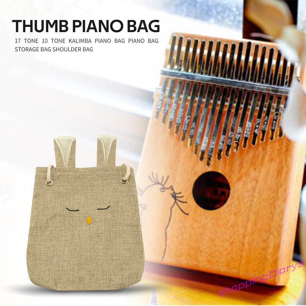 Túi đeo vai đựng nhạc cụ Kalimba Sanza Mbira châu Phi 10/17 phím