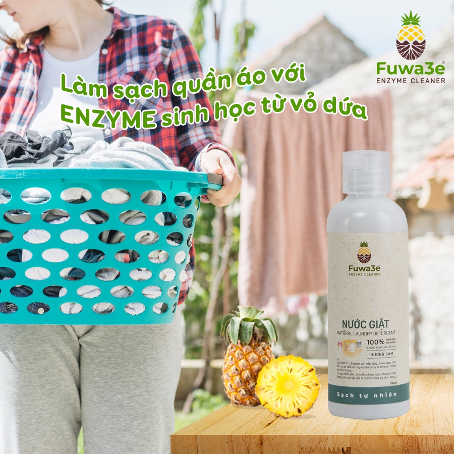Nước giặt đồ lót hữu cơ Fuwa3e enzyme sinh học 100ml