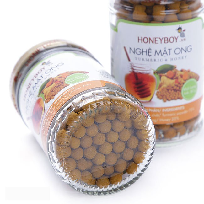 [Độc quyền]Bộ 2 Mật ong thiên nhiên HONEYBOY 1kg + Mật ong thô HONEYBOY 400ml + tặng1 Nghệ Mật ong HONEYBOY 80g