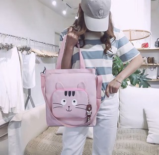 TOTE ĐEO 2 kiểu - TÚI HỘP MÈO-TT08