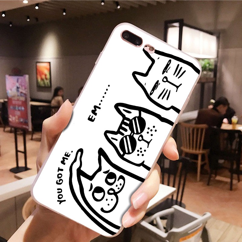Dễ Thương Ốp Điện Thoại tpu Silicon Mềm Hình Mèo Đáng Yêu Cho iphone x xr 12 13 mini 11 14 pro xs max 5s se2 6 6s 7 8 plus