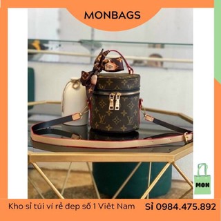 Túi Xách Đeo Chéo Dáng Cốp Kèm Khăn Cho Nữ Đi Chơi Đi Du Lịch MONBAGS Màu Hoa