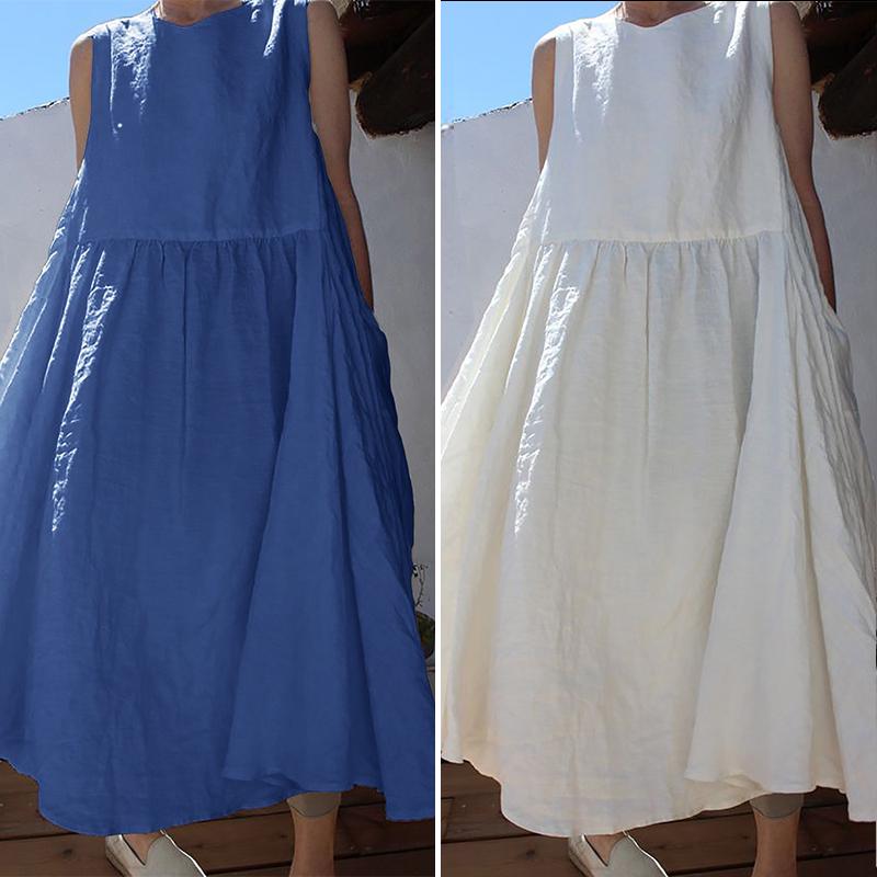 Đầm Maxi sát nách thiết kế oversized cho phái nữ