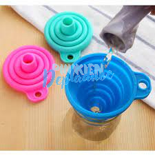 Phễu,quặng sillicon gấp gọn, rót chất lỏng chịu nhiệt tốt