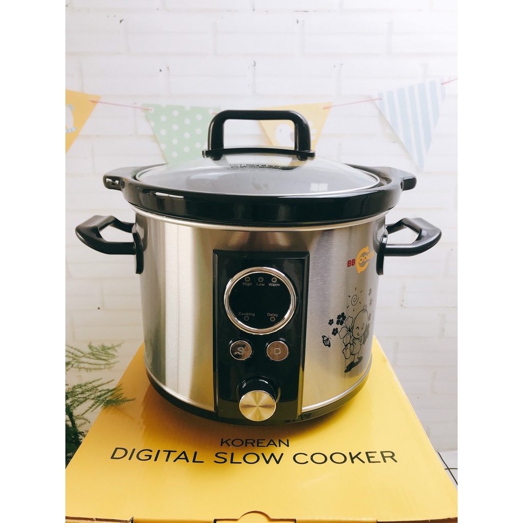 Nồi nấu cháo BB Cooker 2,5L Hàn Quốc Máy bấm điện- BH 1 Năm