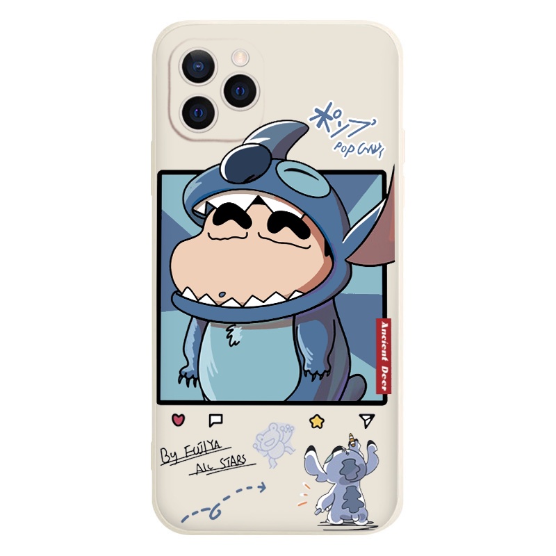 Ốp lưng iphone 6plus 6splus 7 plus 8plus X Xr XsM  11 12 13 Promax cậu bé Shin hình cá dễ thương