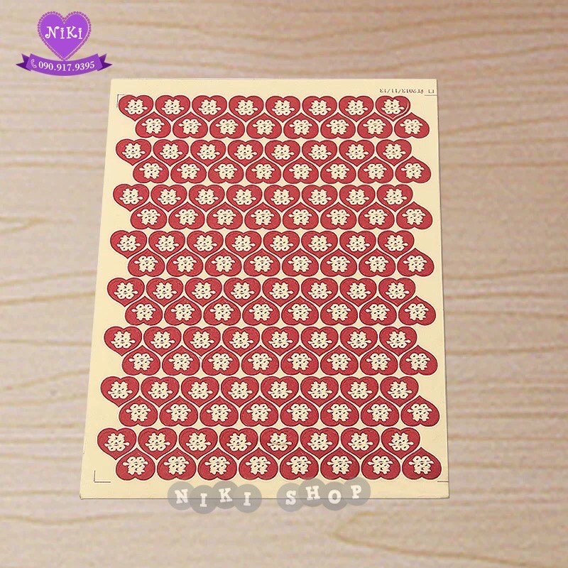 *CHỮ HỶ DÁN TRÁI CÂY 128 CHỮ