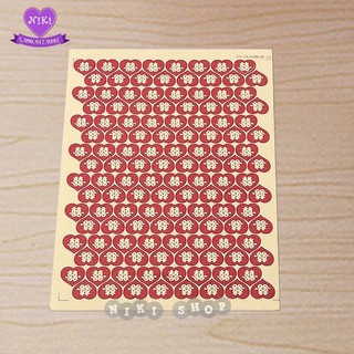 *CHỮ HỶ DÁN TRÁI CÂY 128 CHỮ