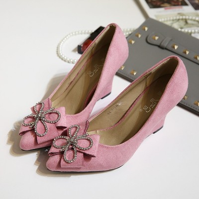 Giày đế xuồng nơ đá bền đẹp êm chân gót 5p và 8p size 33/40   100920