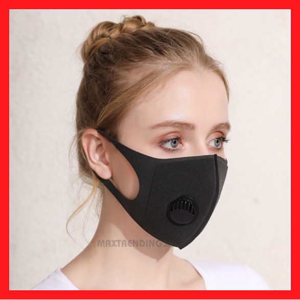 FREE SHIP EXTRA . Khẩu trang nhật đẹp kháng khuẩn, có van thông khí, có thể giặt tái sử dụng