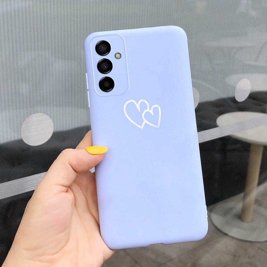 Ốp Điện Thoại Silicon TPU Mềm Siêu Mỏng Họa Tiết Trái Tim Dễ Thương Dành Cho Samsung Galaxy A23 M23 5G A235F