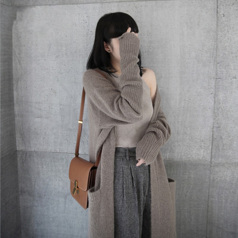 Áo CADIGAN LEN DÁNG DÀI LEN ẤM DÀY DẶN