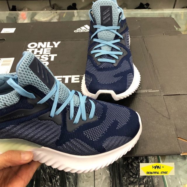 Giày thể thao Alphabounce Beyond xanh thẫm, giày chạy bộ siêu nhẹ siêu êm