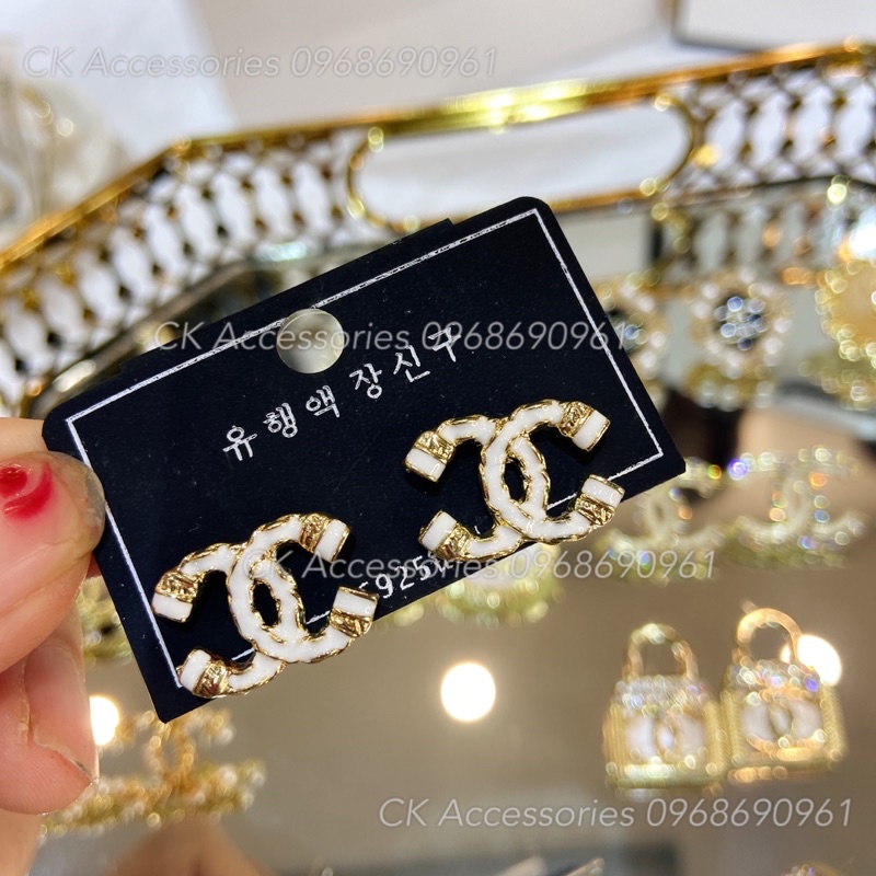 [Siêu Sale] Khuyên tai Bạc 925 Thương hiệu cao cấp Quảng châu  C K Accessories chuyên sỉ