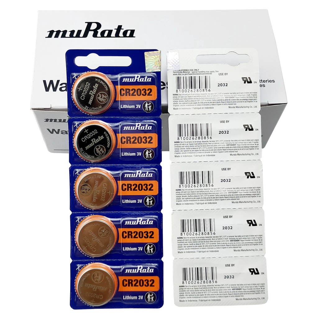 Pin Khuy Cúc Áo MURATA CR2032 - CR2025 - CR2016 - CR1632 - CR1620 - CR1616 - CR1220 3V Lithium