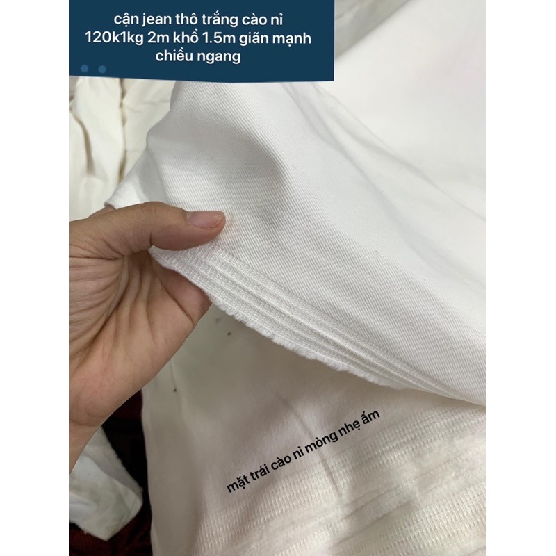 Jean thô trắng cào nỉ mùa đông