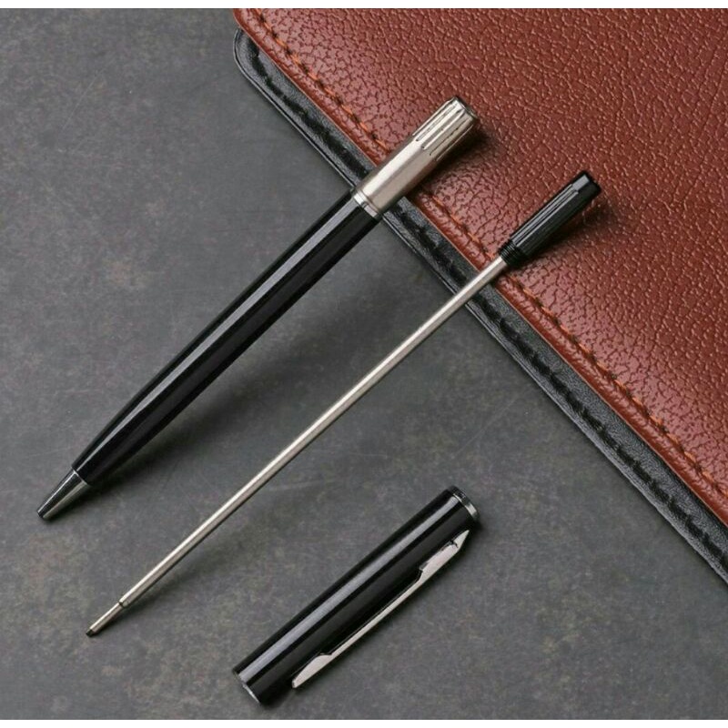 ✅Bút bi mực đen đầu kim loại 0.7mm sang trọng bút bi, bút ký dạng xoay