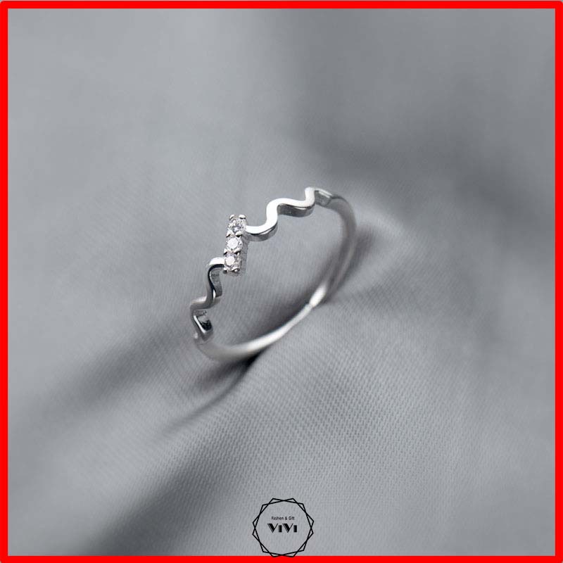 Nhẫn bạc Ý ngón út đơn giản, dễ thương Litfinger – Nhẫn nữ nhẫn bạc cao cấp ViVi_Gift