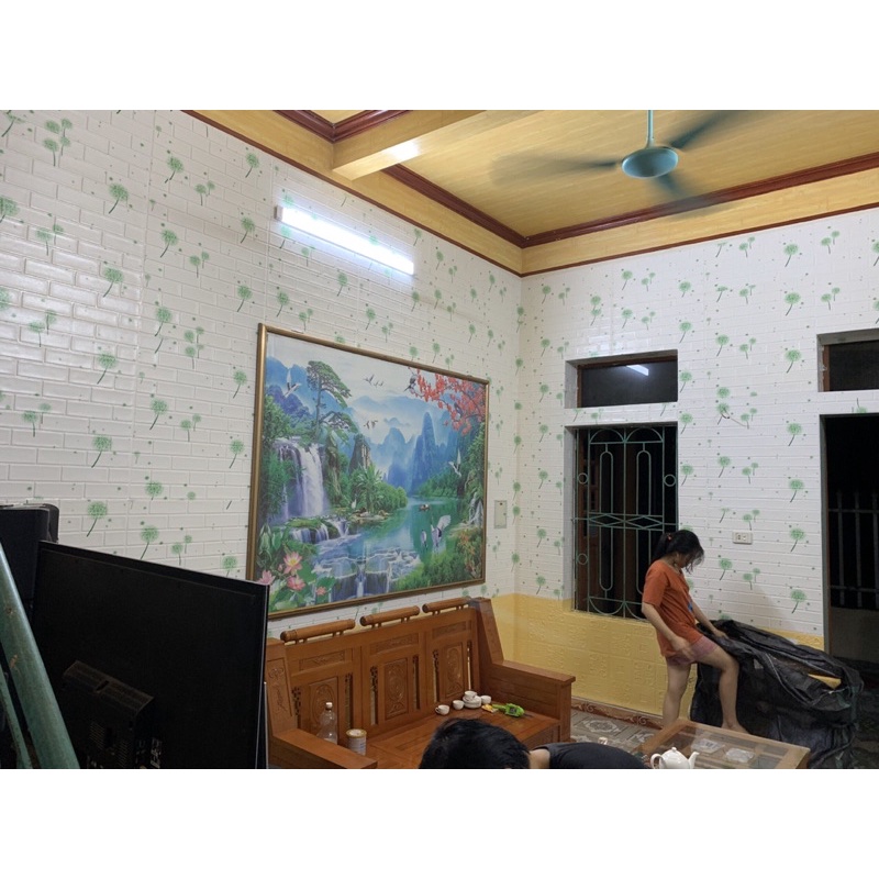 Miếng xốp hoạt hình hello kitty- hoa bồ công anh cao cấp kích thước 70x77cm