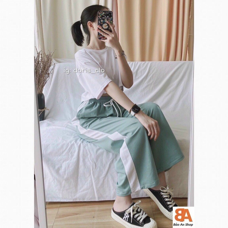 [ Mã FAMAYWA giảm 10K đơn 50K] Quần dài nữ lưng thun ống rỗng