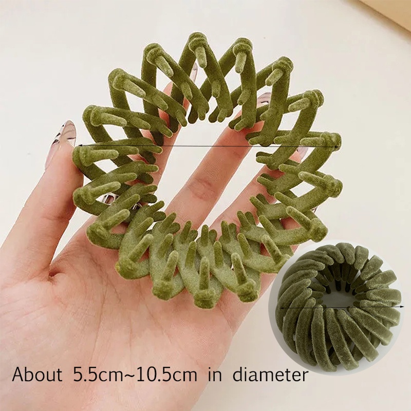 Dây Buộc Tóc Nhung Hình Tổ Chim Linh Hoạt / Cài Tóc Bằng Acrylic Dành Cho Nữ