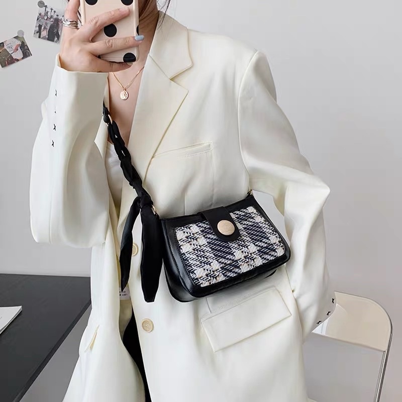 Túi xách nữ, túi đeo vai sọc ca rô