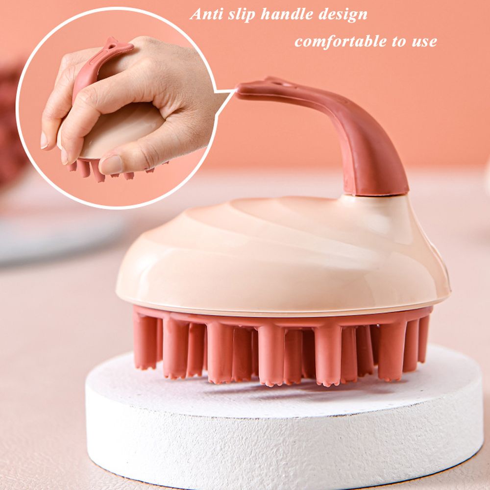 [Hàng mới về] Bàn chải silicone cầm tay massage da đầu khi tắm