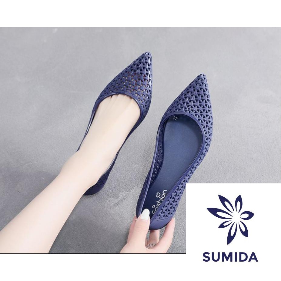 GIẦY NHỰA NỮ THƠM DẺO THỜI TRANG CAO CẤP MŨI NHỌN ĐẾ BỆT ĐI MƯA GNN08 | BigBuy360 - bigbuy360.vn