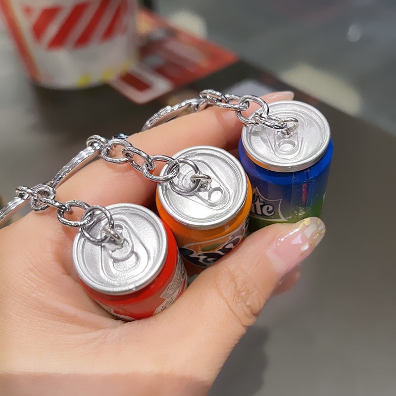 MÓC KHÓA HÌNH LON BIA, NƯỚC NGỌT.